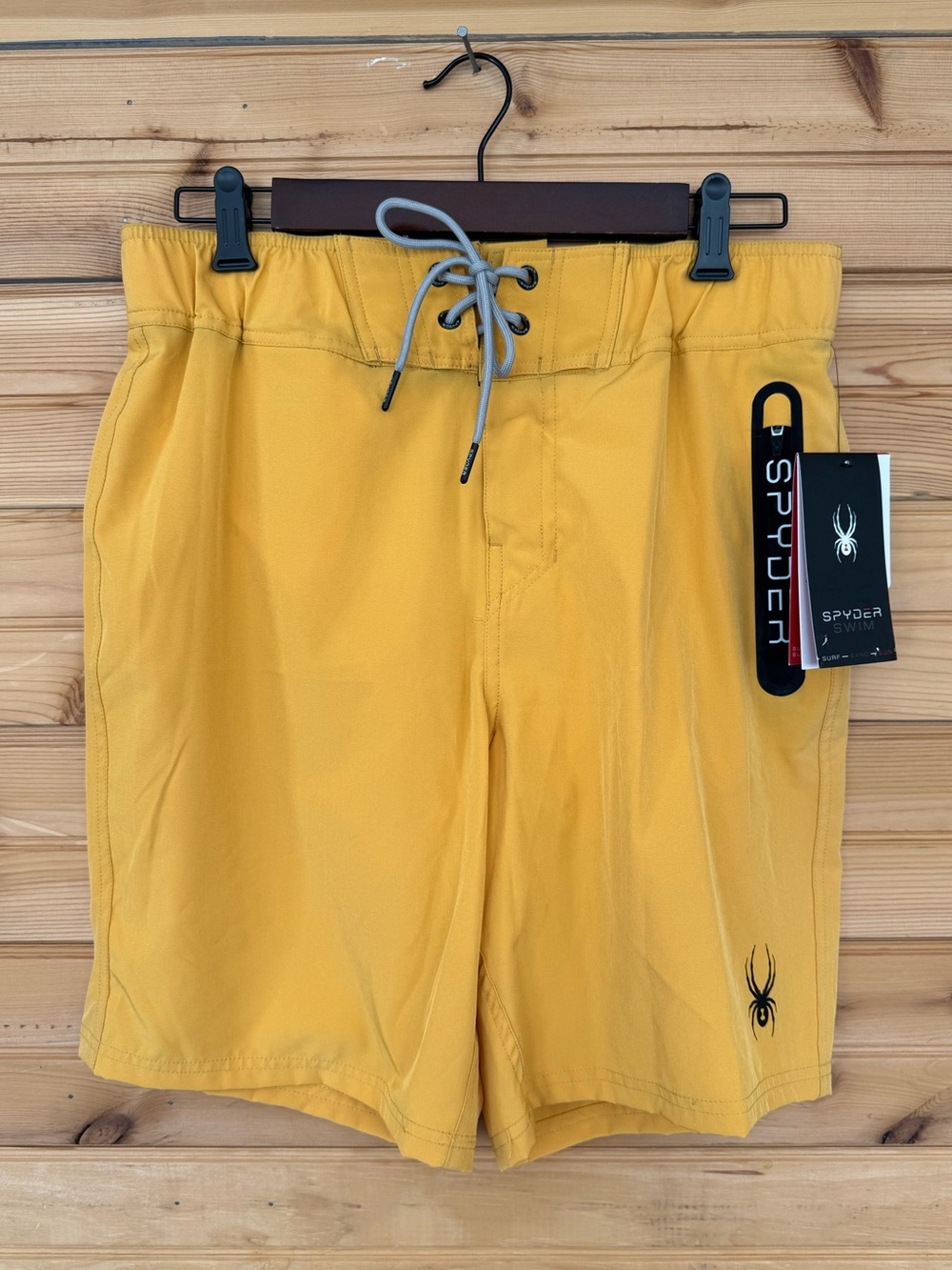 SPYDER | Men’s Board Shorts / Swim Trunks | Size Medium | NWT | Mustard Yellow
